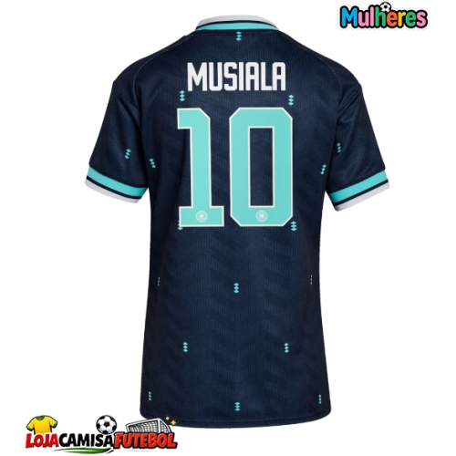 Camisa de Futebol Alemanha Jamal Musiala #10 Equipamento Secundário Mulheres Mundo 2026 Manga Curta